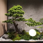 tiểu cảnh cây tùng giả